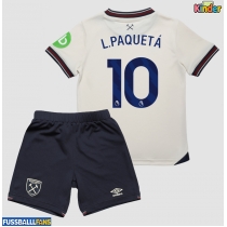 West Ham United Lucas Paqueta #10 Auswärts Trikotsatz Kinder 2025-26 Kurzarm (+ Kurze Hosen)